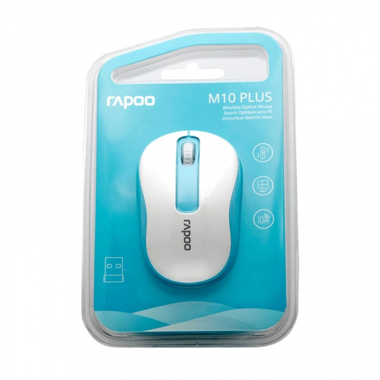 RAPOO Mice M10+ 2.4 GHz Wireless Optical Blue