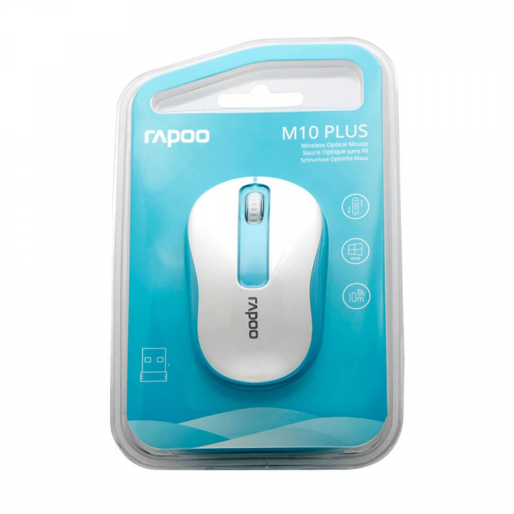 RAPOO Mice M10+ 2.4 GHz Wireless Optical Blue