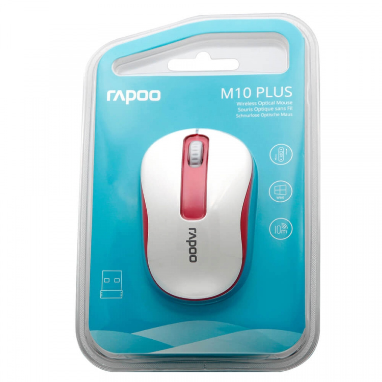 RAPOO Mice M10+ 2.4 GHz Wireless Optical Red RAPOO Mice M10+ 2.4 GHz Wireless Optical Red