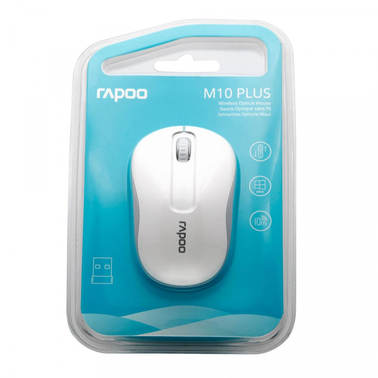 RAPOO Mice M10+ 2.4 GHz Wireless Optical White RAPOO Mice M10+ 2.4 GHz Wireless Optical White