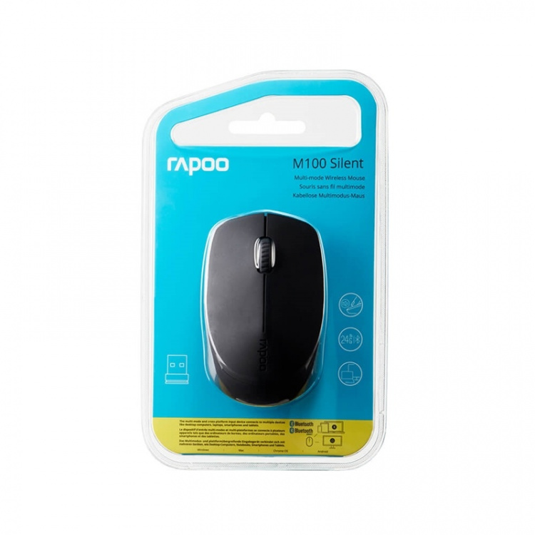 RAPOO Mice M100 Multi-Mode Wireless Optical Darkgrey