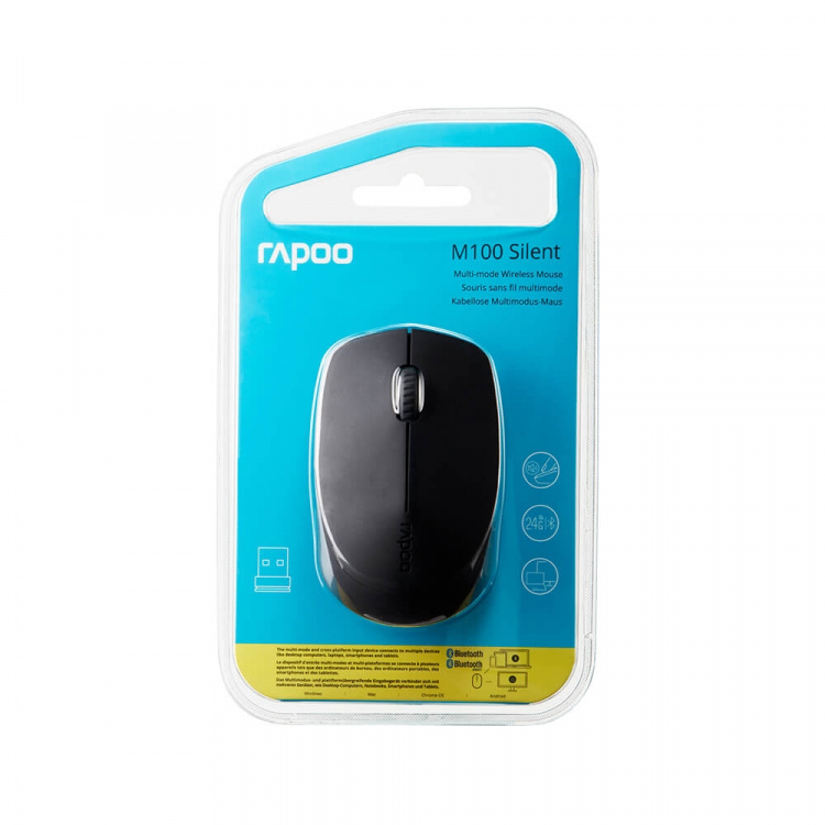 RAPOO Mice M100 Multi-Mode Wireless Optical Darkgrey