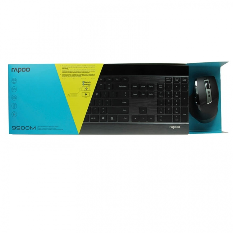 RAPOO Keyboard/Mice Set 9900M Multi-Mode Wireless Black