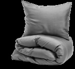 Nottingham Bäddset King size, Satin, Ljusgrå Nottingham Bäddset King size, Satin, Ljusgrå