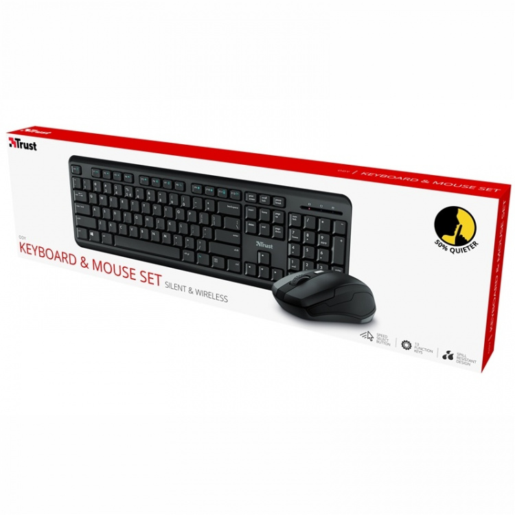 Trust Ody Trådlöst tangentbord och m