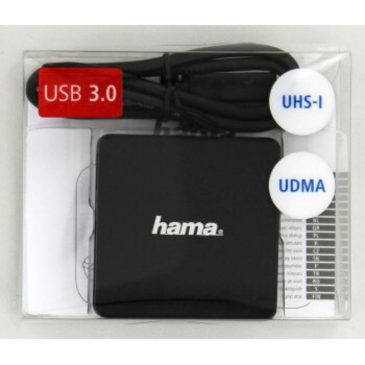HAMA Cardreader USB 3.0 Multi SD/microSD/CF Black