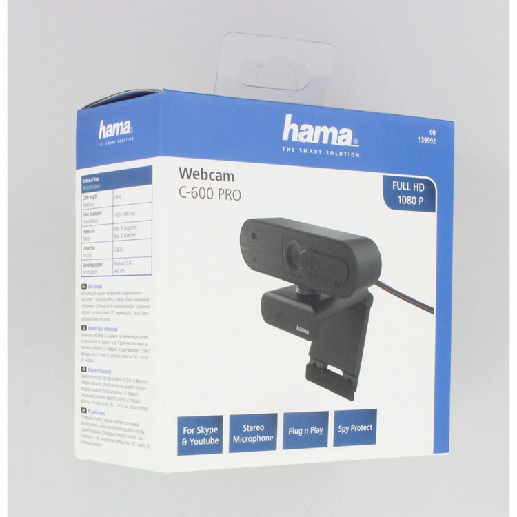 HAMA PC-WebCam C-600 Pro, 1080p Stereo