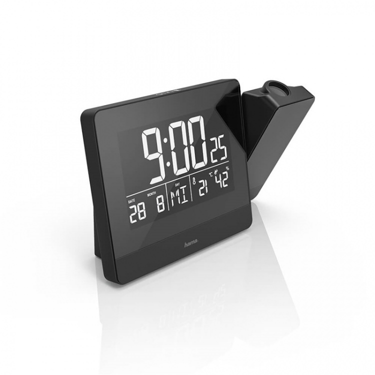 HAMA Alarm Clock Projection Plus Charge Black
