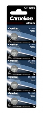 Camelion CR1216/3V, knoopcelbatterij, lithium, 5-pack