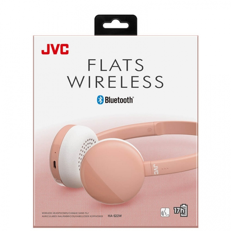 JVC Headphone On-Ear S22 Wireless Pink JVC Headphone On-Ear S22 Wireless Pink