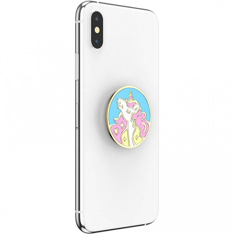 POPSOCKETS Enamel Mane Event Pink Removable Grip with Standfunction Premium 