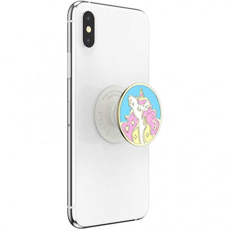 POPSOCKETS Enamel Mane Event Pink Removable Grip with Standfunction Premium 