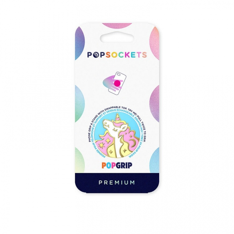 POPSOCKETS Enamel Mane Event Pink Removable Grip with Standfunction Premium 
