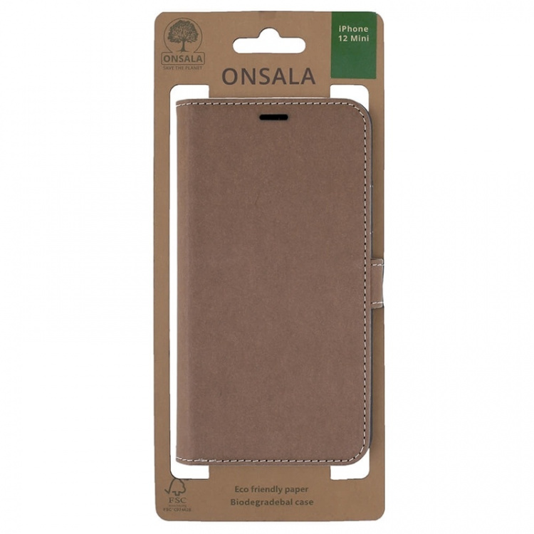ONSALA ECO Mobile Wallet Brown iPhone 12 Mini ONSALA ECO Mobile Wallet Brown iPhone 12 Mini