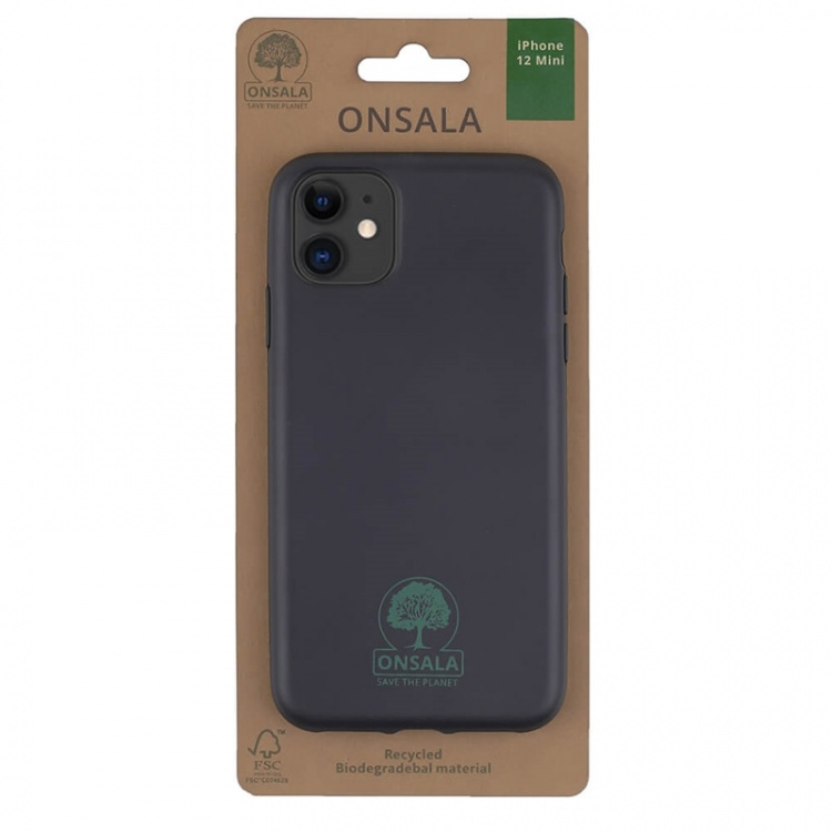 ONSALA ECO Mobile Cover Black iPhone 12 Mini ONSALA ECO Mobile Cover Black iPhone 12 Mini