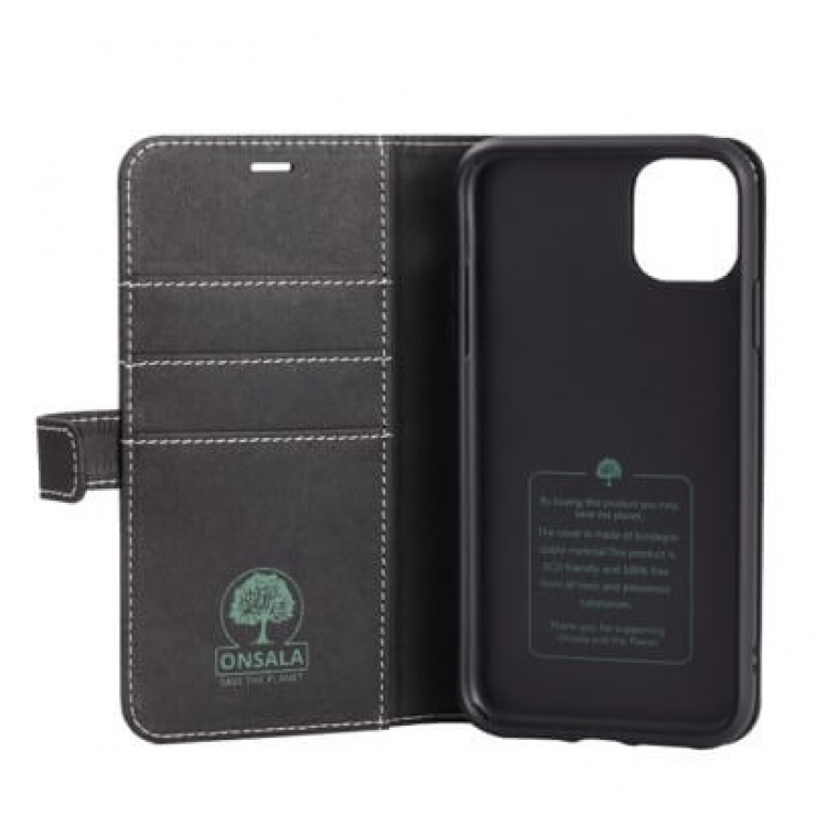 ONSALA ECO Mobile Wallet Black iPhone 12 Pro Max ONSALA ECO Mobile Wallet Black iPhone 12 Pro Max