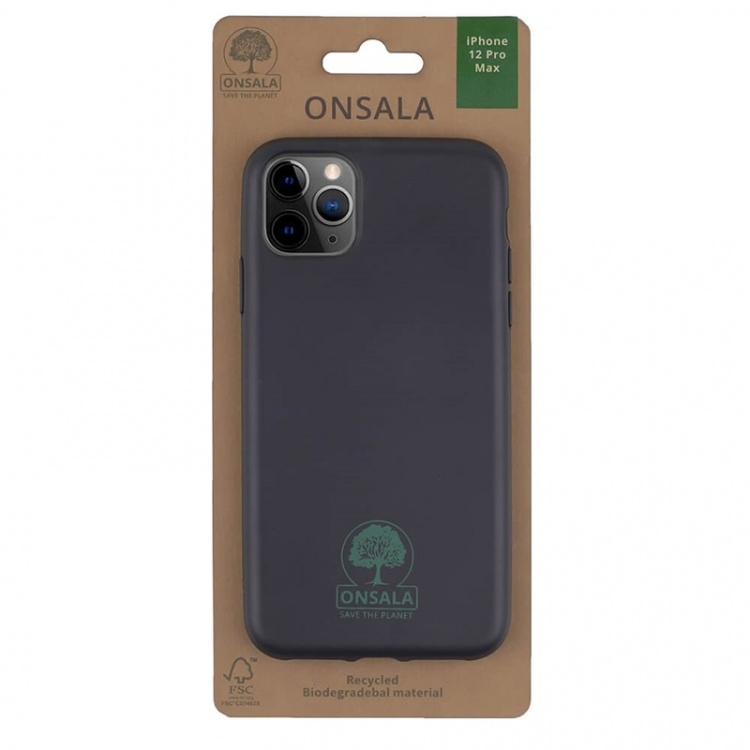ONSALA ECO Mobile Cover Black iPhone 12 Pro Max ONSALA ECO Mobile Cover Black iPhone 12 Pro Max