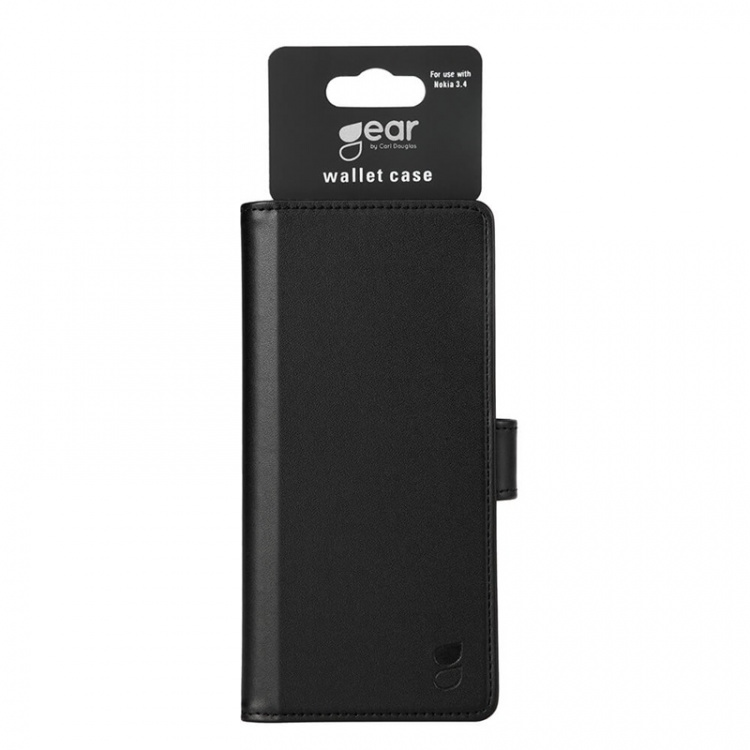 GEAR Wallet Black 3 Cardpockets Nokia 3.4 GEAR Wallet Black 3 Cardpockets Nokia 3.4