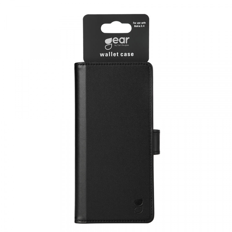 GEAR Wallet Black 3 Cardpockets Nokia 3.4 GEAR Wallet Black 3 Cardpockets Nokia 3.4