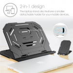 DESIRE2 2in1 Portable Laptopstand Black 360 Rotating inkl Mobilestand DESIRE2 2in1 Portable Laptopstand Black 360 Rotating inkl Mobilestand