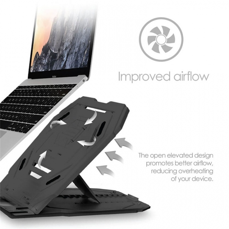 DESIRE2 2in1 Portable Laptopstand Black 360 Rotating inkl Mobilestand DESIRE2 2in1 Portable Laptopstand Black 360 Rotating inkl Mobilestand