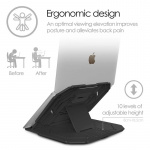 DESIRE2 2in1 Portable Laptopstand Black 360 Rotating inkl Mobilestand DESIRE2 2in1 Portable Laptopstand Black 360 Rotating inkl Mobilestand