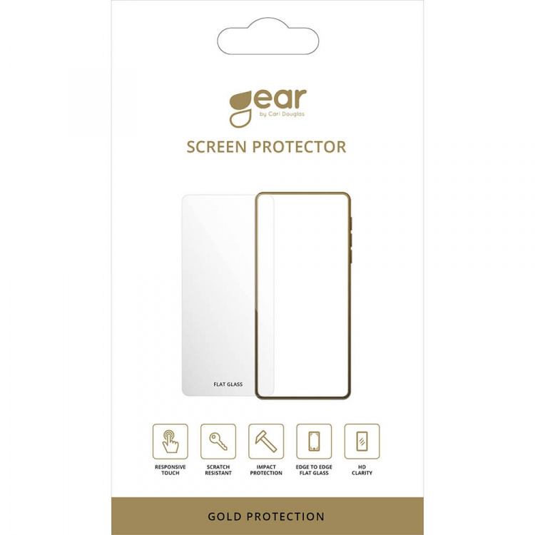 GEAR Härdat Glas 2,5D Full Cover Clear Iphone 12 / 12 Pro Incl. Monteringsram