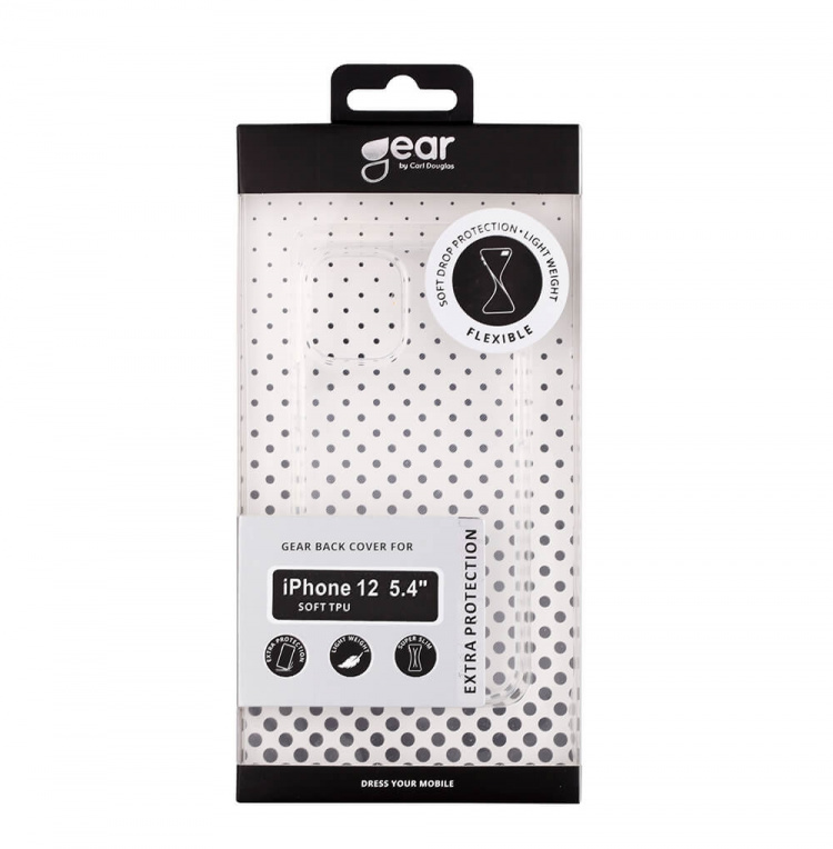 GEAR Mobile Cover Transparent TPU iPhone 12 Mini