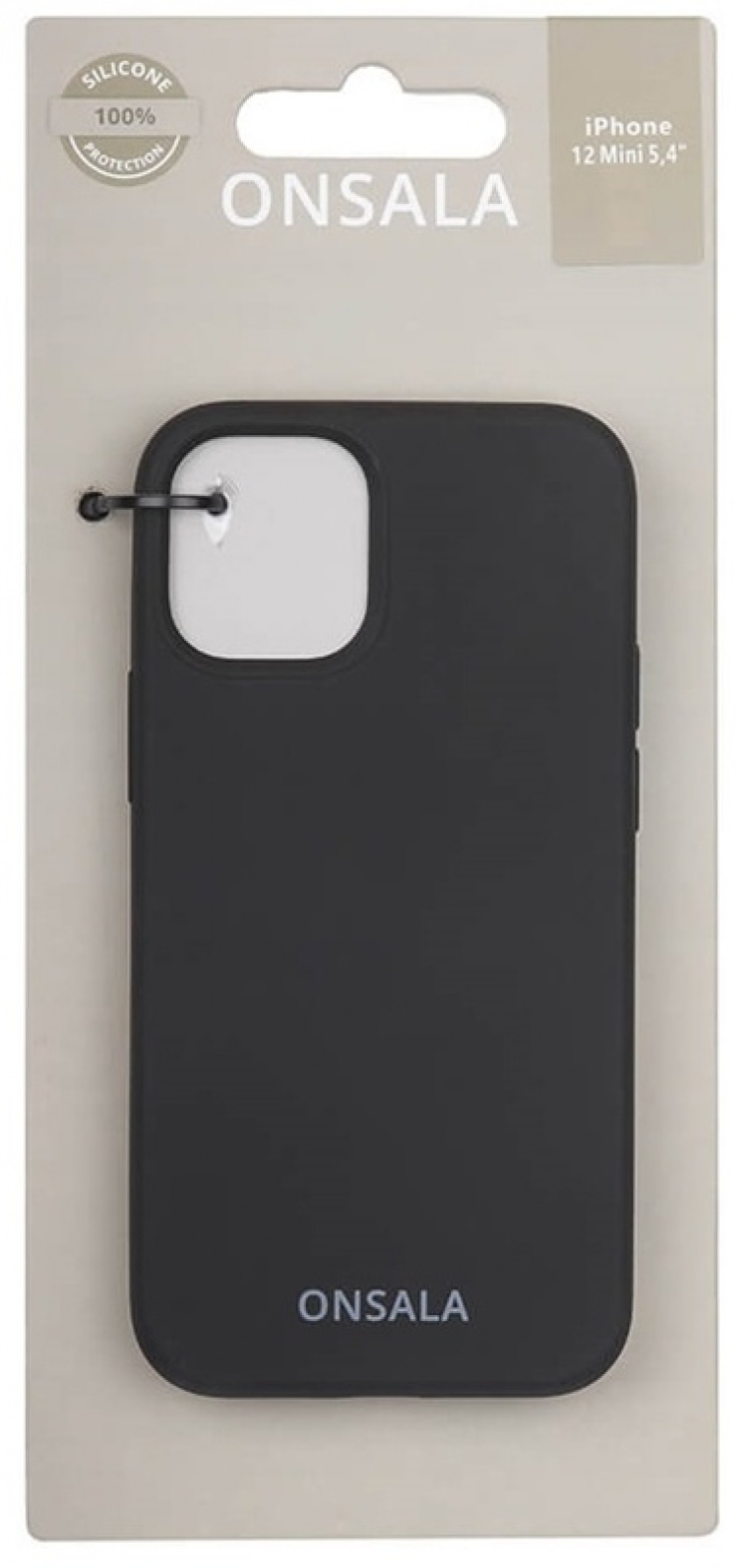 ONSALA Mobile Cover Silicone Black iPhone 12 Mini