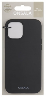 ONSALA Mobile Cover Silicone Black iPhone 12 / 12 Pro