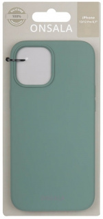 ONSALA Mobile Cover Silicone Pine Green iPhone 12 / 12 Pro ONSALA Mobile Cover Silicone Pine Green iPhone 12 / 12 Pro