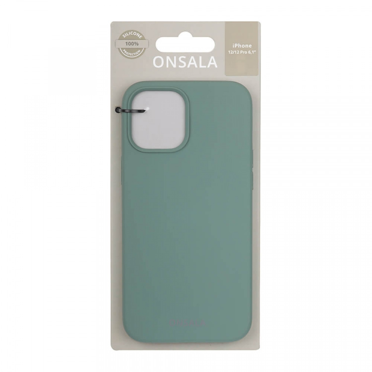 ONSALA Mobile Cover Silicone Pine Green iPhone 12 / 12 Pro ONSALA Mobile Cover Silicone Pine Green iPhone 12 / 12 Pro