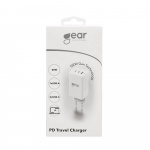 GEAR Charger 220V 1xUSB-C PD 20W White GEAR Charger 220V 1xUSB-C PD 20W White