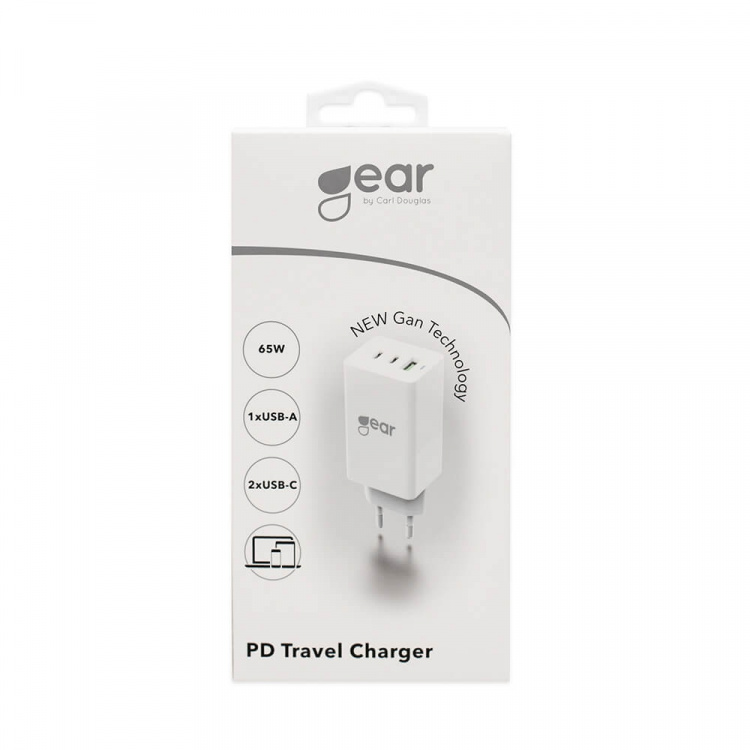 GEAR Charger 220V 1xUSB-C PD 20W White GEAR Charger 220V 1xUSB-C PD 20W White