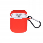 Airpods Beschermhoes met haak, Rood