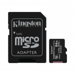Kingston Canvas Select Plus - microSDXC 64GB, klasse 10, UHS-I, 100MB/s + adapter