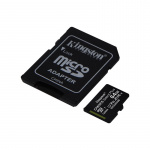 Kingston Canvas Select Plus - microSDXC 64GB, klasse 10, UHS-I, 100MB/s + adapter