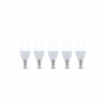 LED Lamp E14, C37, 3W, 230V, 4500K 5-pack, Wit neutraal LED Lamp E14, C37, 3W, 230V, 4500K 5-pack, Wit neutraal