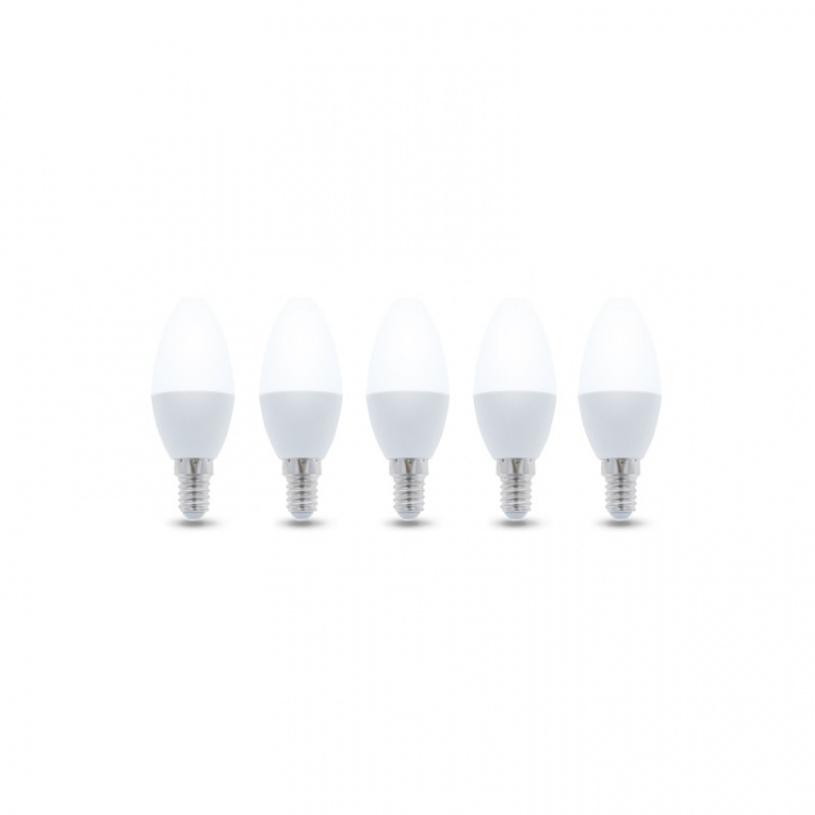 LED Lamp E14, C37, 3W, 230V, 4500K 5-pack, Wit neutraal LED Lamp E14, C37, 3W, 230V, 4500K 5-pack, Wit neutraal