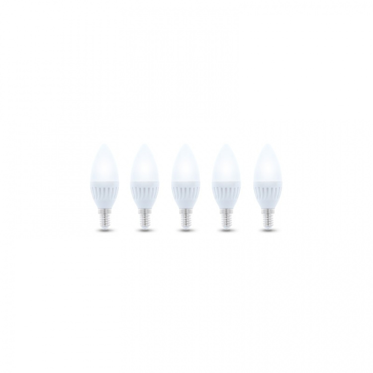 LED Lamp E14, C37, 10W, 230V, 3000K, Keramisch 5-pack, Warm wit LED Lamp E14, C37, 10W, 230V, 3000K, Keramisch 5-pack, Warm wit