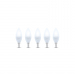 LED Lamp E14, C37, 10W, 230V, 4000K, Keramisch, 5-pack, Wit neutraal