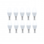LED Lamp E14, C37, 6W, 230V, 4500K 10-pack, Wit neutraal