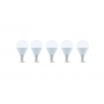LED-lamp E14, G45, 6W, 4500K 5-pack, Wit neutraal