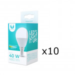 LED-lamp E14, G45, 6W, 4500K 10-pack, Wit neutraal
