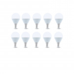 LED-lamp E14, G45, 6W, 4500K 10-pack, Wit neutraal