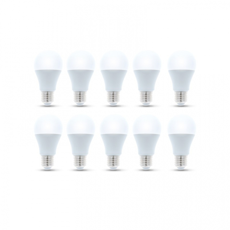 LED Lamp E27, A60, 10W, 230V, 4500K 10-pack, Wit neutraal