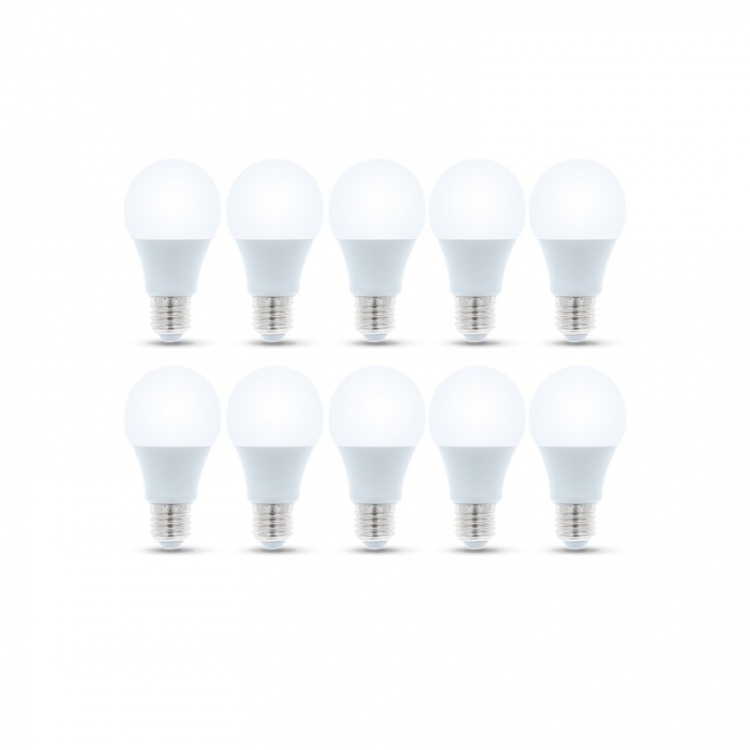 LED Lamp E27, A60, 8W, 230V, 3000K 10-pack, Warm wit