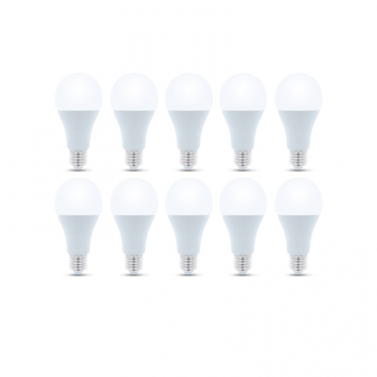 LED Lamp E27, A65, 15W, 230V, 4500K 10-pack, Wit neutraal LED Lamp E27, A65, 15W, 230V, 4500K 10-pack, Wit neutraal