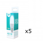 LED Lamp E27, 6W, 3000K 5-pack, Warm Wit
