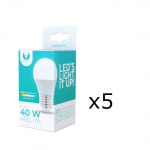 LED Lamp E27, G45, 6W, 3000K 5-pack, Warm Wit